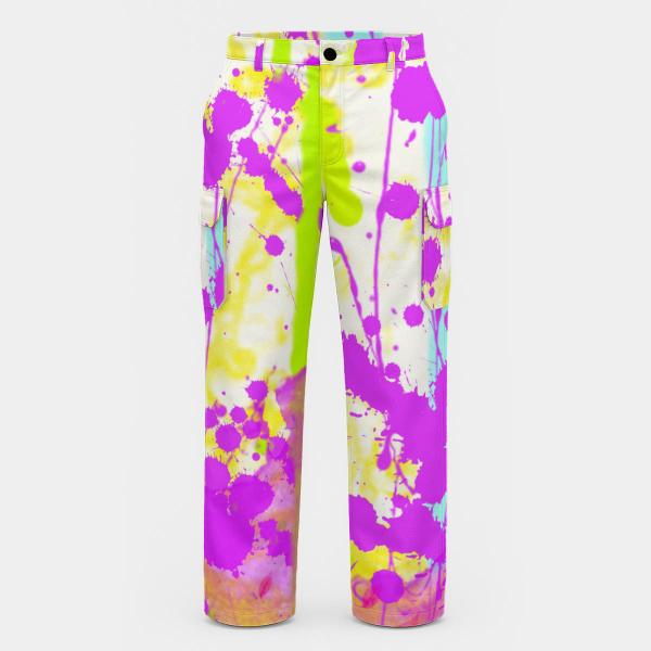 Cargohose mit Cindy - Hose, lang oder kurz, bunt, 100% Polyester, Grösse S-5XL, fester Stoff, Normale Passform, Englische Bulldogge, Bully